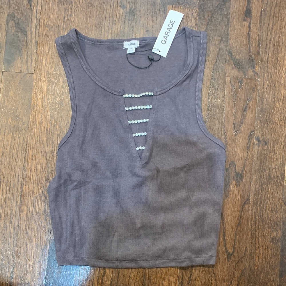 Garage Women's Charcoal Crop Top
